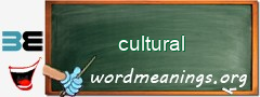 WordMeaning blackboard for cultural